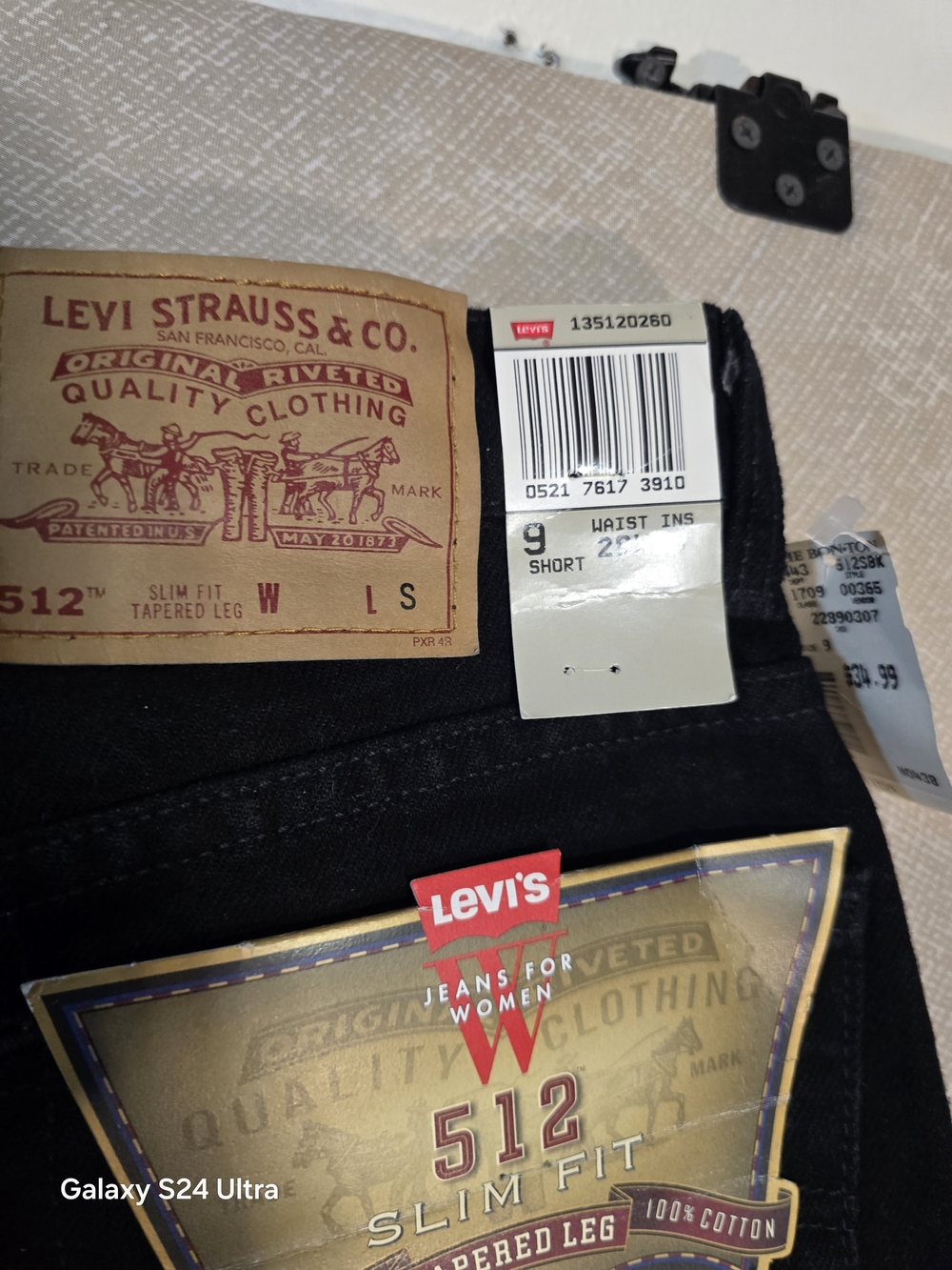 Levi's 512 Slim Fit Women's Jeans in Black